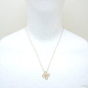 TIFFANY Loving Heart Clover Necklace Paloma Picasso Yellow Gold